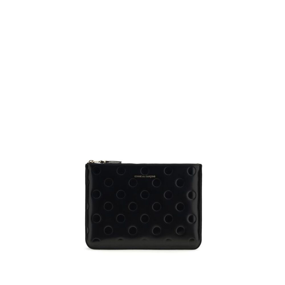 Comme Des Garçons Wallet Men Embossed Polka-Dot Pouch